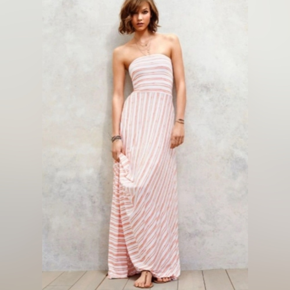 Victoria's Secret‎ Strapless Pink and Cream Dress
